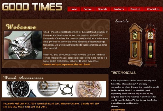 Web Design & Development: Good Times Canada Website