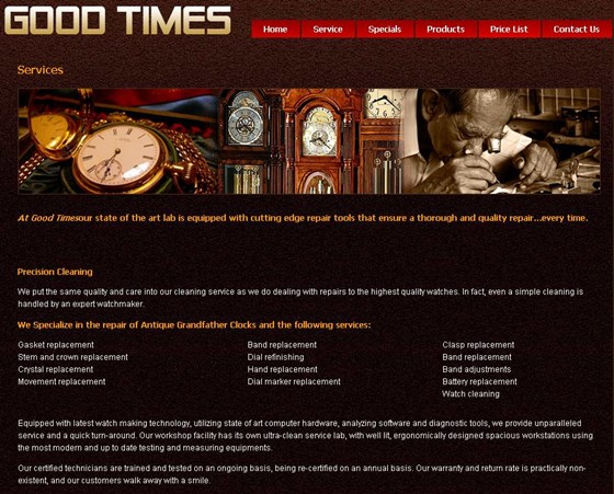 Web Design & Development: Good Times Canada Website